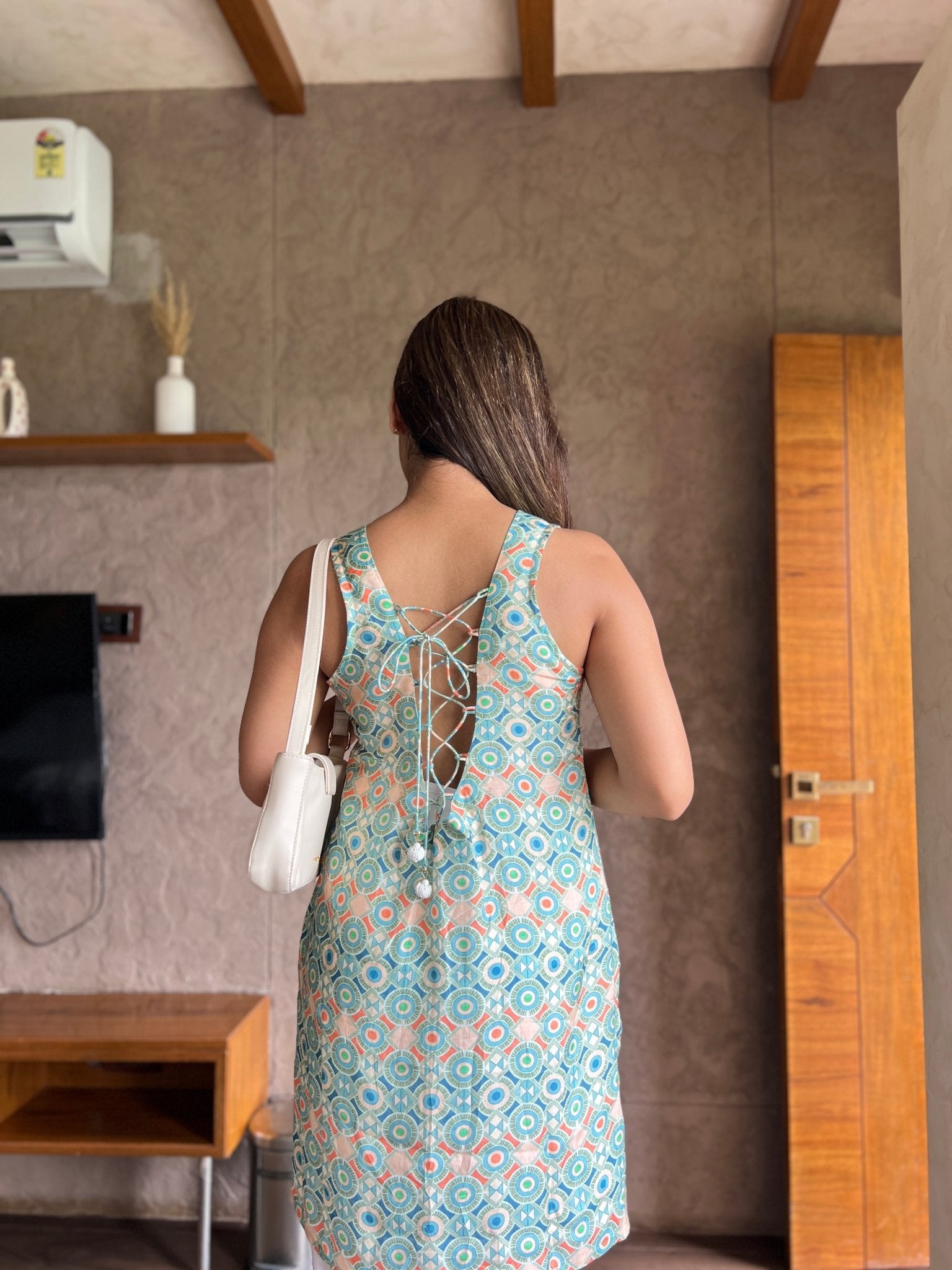 Azure Bloom Sleeveless Kurti - Rever